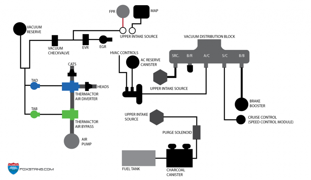 fox mustang vacuum lines