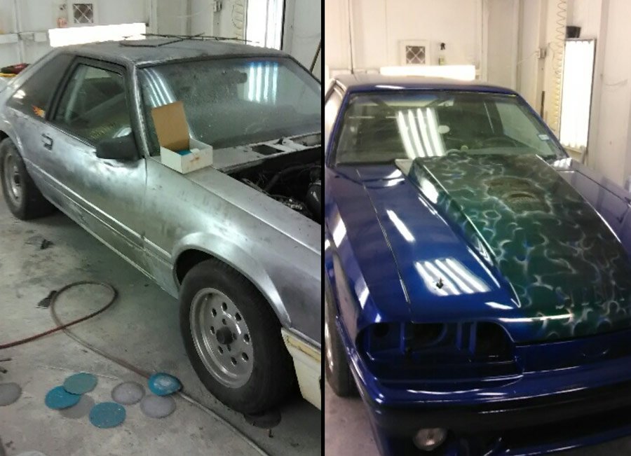 89 GT restoration paint stripped