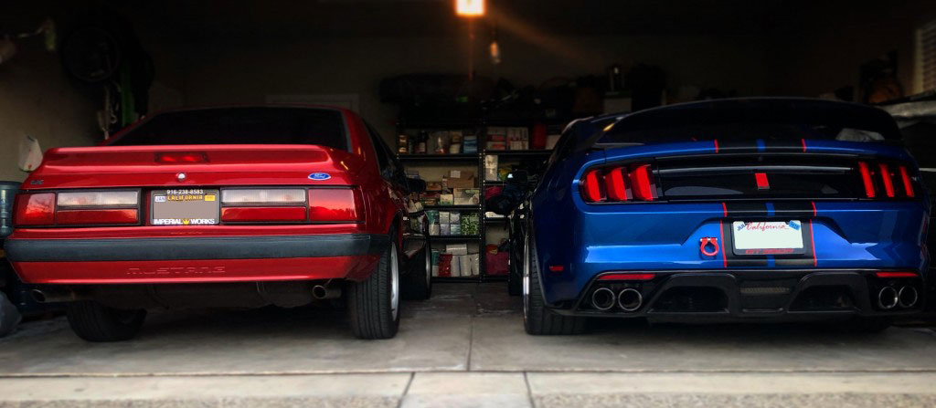 Foxbody next to GT350R