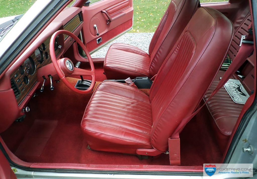 1979 Mustang interior in red
