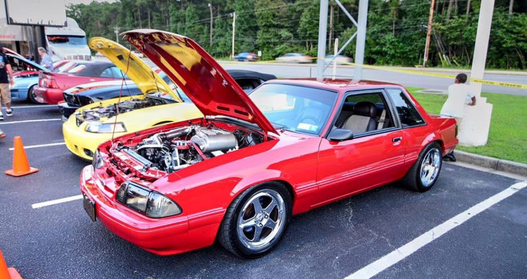 fox Mustang at car show